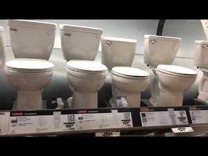 Home-Depot toilets on display