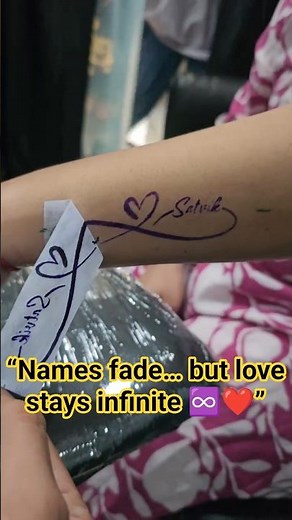 Infinity Love Name Tattoo | Sonit ♾️ Satrik ||‪@Narayanitattoostudioshorts‬