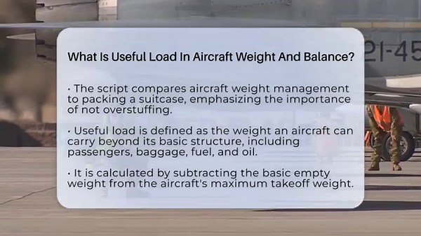What Is Useful Load In Aircraft Weight And Balance? - Air Traffic Insider