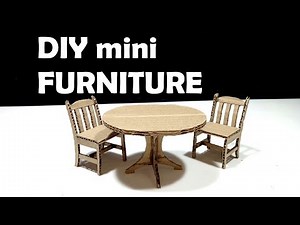 How to make a simple MINI FURNITURE from CARDBOARD