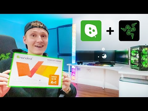 Setting up Nanoleaf Canvas RGB lights + Razer Chroma (RGB Bedroom Tour)