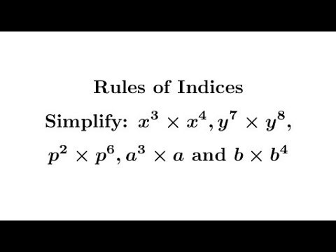 Rules of Indices Example 2 #mathematics #algebra #mathmatiqs