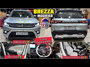 Brezza LXI Base to Top Modified With Price ✅ Brezza Base Model Modification With Price ✅