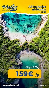 📍3 Dite All Inclusive ne Korfuz 🎀Nisje 2 Maj Mitsis Messonghi 4* 159€/P 🎀Nisje 2 Maj / Alexandros 4* 129 €/P 🎀Nisje 9 Maj / Alexandros 4* 139 €/P 🎀Nisje 16 Maj / Alexandros 4* 139 €/P 🎀Nisje 25 Maj / Alexandros 4* 139 €/P 📍Akomodimi hotel Mitsis Messonghi 4* 🎀Program me Guide Në pagesë përfshihen: -Udhëtimi vajtje – ardhje me autobus dhe traget. -Akomodimi në - Mitsis Messonghi 4* -All Inclusive për të gjithë ditët e qëndrimit. -Vizitë me Shoqërues Shqiptar ne qytetin e Korfuzit.. Kontak