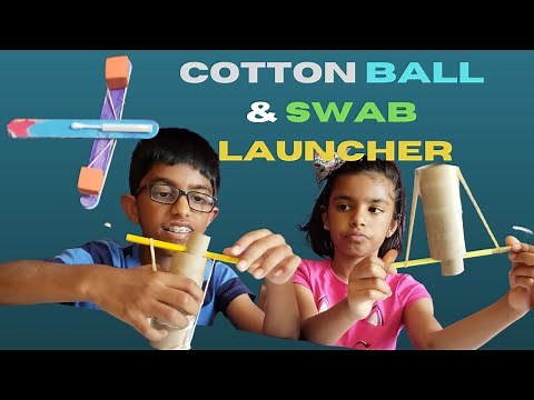 Cotton ball launcher | Elastic potential energy experiment | Easy science experiment | Science Wizz