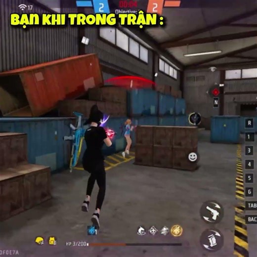 BẠN KHI TRONG HUẤN LUYỆN VÀ TRONG TRẬN 🤣 #freefire