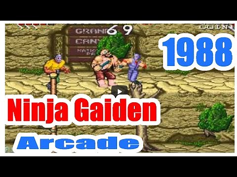 1988 Ninja Gaiden Arcade Old School game Playthrough retro game