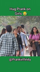 Hug Prank on cute girls #prank #comedy #reaction | The Crazy Infinity