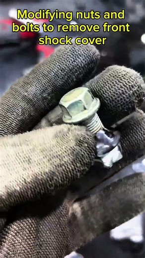 Hack your bike's front shock 😎 #motorcyclemods #diybike #bikemaintenance #short