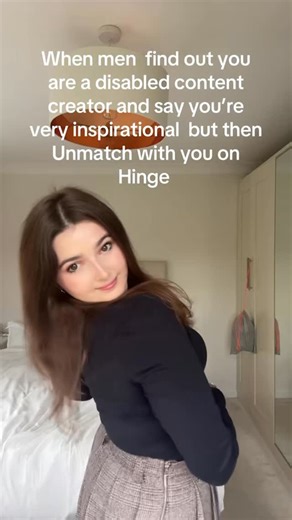 Chiara on Instagram: "The reality of dating with a disability is that sometimes men will ask me what content creation I make and then they say it’s inspirational but then they suddenly unmatch with me it’s really disheartening when that happens When men find out you are a disabled content creator and say you’re very inspirational but then Unmatch with you on Hinge... #hinge #dating #disability #girlssupportgins #datingwithadisability"