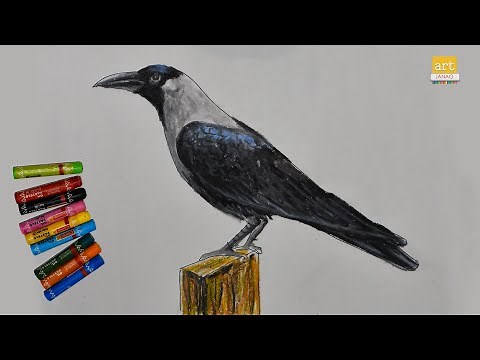 Crow drawing || How to draw Crow || Art JanaG