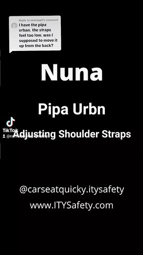 Adjusting Shoulder Straps, Nuna Pipa Urbn