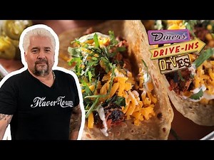 Guy Fieri Eats Brisket Tacos | Diners, Drive-Ins and Dives | Food Network