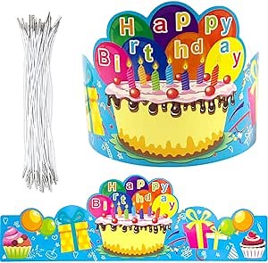 Fancy Land Birthday Crowns for Kids Family Birthday Classroom School VBS Party Supplies Pack of 30 Classroom Must Haves Kindergarten Preschool Pre K