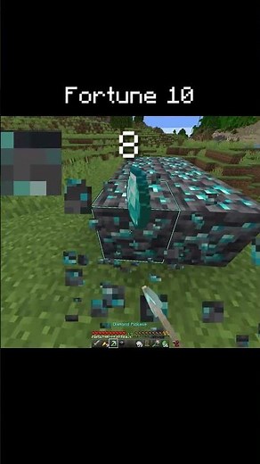 Fortune Comparison 💎 #minecraft #comparison #gaming