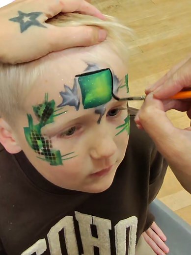 Creative Minecraft Creeper Face Painting Tutorial