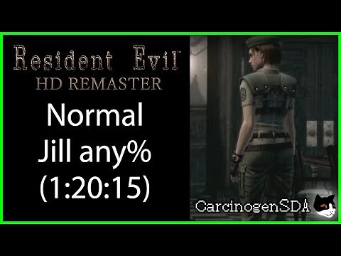 Resident Evil HD Remaster (PC 120FPS) Speedrun - Jill any% (1:20:15)