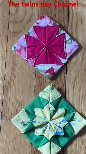 Fabric coasters sewing tutorial/DIY origami fabric coasters/how to sew coasters/fabric sewing ideas