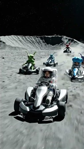 👽 Alien Go-Kart Race on the Moon | Superb AI Toon