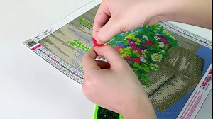 CHWGLFGG 5D Diamond Painting Kits for Adults, DIY Diamond Art Painting for Beginners Full Drill Round Gem Beads Flowers Home Decor 12 x 16 inches