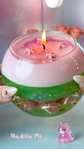DIY Water Candle ✨ Pink Lotus Fairy Pond Candle ✨🌸