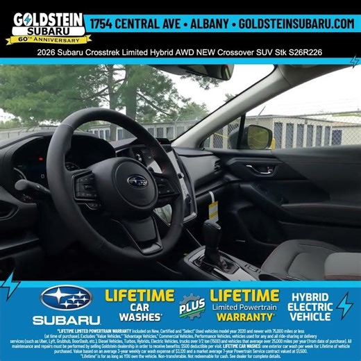 2026 Subaru Crosstrek Limited Hybrid AWD NEW Crossover SUV Stk S26R226