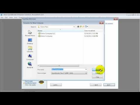 QuickBooks Training - Creating a New File