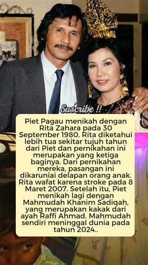 kisah cinta Piet Pagau dan Rita Zahara
