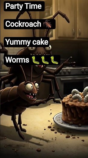 Creepy Cockroach Party Cartoon | Horror Cockroach Night Party Creepy Animation Story Video 2026 HD