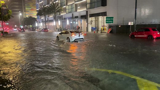 VIDEO: Torrential rainfall from what was then PTC #1, now Tropical Storm Alex, caused flash flooding in #Miami over the weekend. (Video credit: Brett Adair, Live Storms Media) | CBS Austin