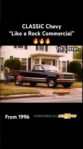 CLASSIC Chevy “Like a Rock Commercial” from 1996‼️🔥 #shorts #flashback #throwback #chevy