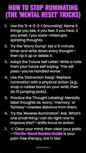 How to Stop Ruminating (The 'Mental Reset' Tricks) #ad (Verify Info)