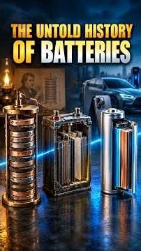 The Untold History of Batteries: From Volta to Lithium-Ion ⚡ #BatteryHistory #shorts #youtubeshorts