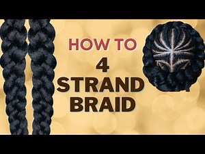 HOW TO four strand braid|| Quick and easy braiding tutorial