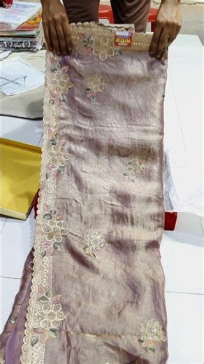 A very beautiful pure space silk saree in lavender colour 💜✨#trending #saree #shopping #shorts