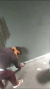 waterproofing final coat with vandex powder 5:1 at water tank #trending #civilsitework #video new