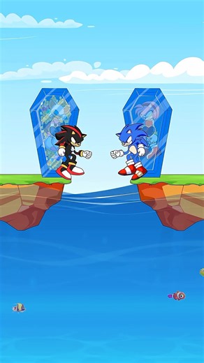 Double Bridge Challenge With Sonic and Knuckls 💪💚 #shorts #tiktok #viral #animation