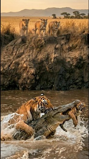 “WHO WINS?”Tiger vs Crocodile – Who Wins This Deadly Fight?”