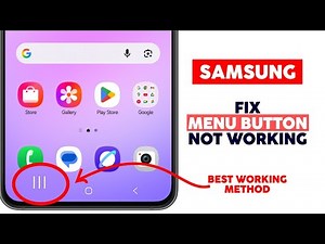How to Fix Menu/Recent Button Not Working on Samsung Android Phone (Easy Solution!)