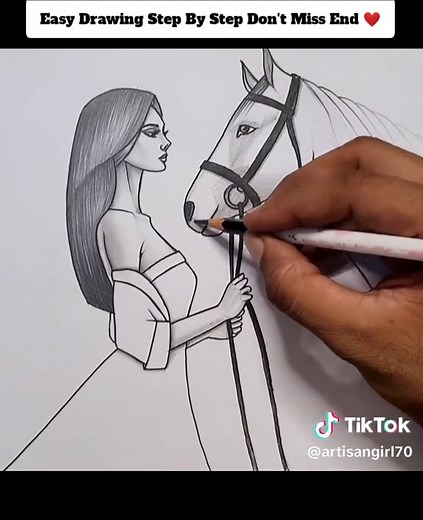 How to Draw a Girl with a Horse: Step-by-Step Tutorial