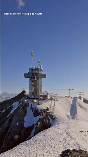 Herzog & de Meuron transforms mountain antenna tower into "iconic sculpture"