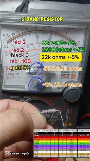 how to decode 5band resistor for beginners #trending