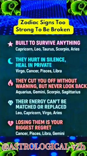 Zodiac Sign too Strong to be broken #zodiac #tarotastro #astrologysign #zodiacsign #astrologysign