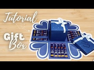 DIY Explosion Gift Box | Handmade Chocolate Gift Box Tutorial | Easy Valentine / Birthday Gift Idea