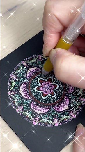 Small mandala art🌸Gentle colors with gradation✨#mandala#mandala#how to draw#mandala art
