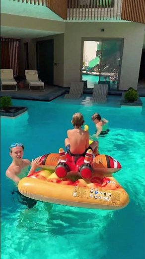 Pool Party Fun! 🍕💦 Jude & Ralph on a Pizza Float & Jet Ski!