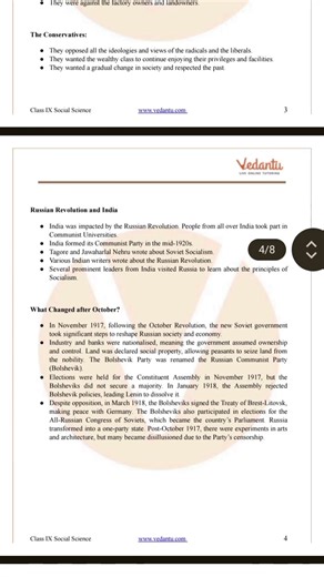 Class 9 History chapter 2 Socialism in Europe and The Russian Revolution notes