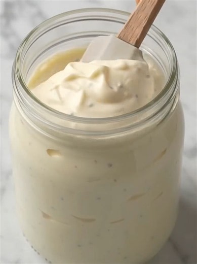 Mayonnaise Recipe 🥪🫙 Ingredients 🛒 - 4 boiled eggs - 4 garlic cloves - 3/4 cup olive oil - 1 1/2 tbsp lemon juice - 3/4 tsp salt - 1/2 tsp black pepper Procedure 📌 - Peel the 4 boiled eggs and put them in the blender - Add 4 garlic cloves, lemon juice, salt, and black pepper - Blend for 20 seconds until smooth - Pour olive oil slowly while blending - Blend for 60-90 seconds until thick and creamy - Taste and adjust salt or lemon if needed - Put in a jar and chill for 30 minutes #mayonnaise #