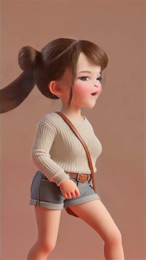 "3D Dancing Girl – Pure Joy in Motion! 💃✨"