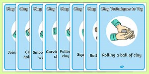 Clay Techniques to Try Display Posters